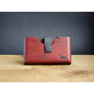 Dřevěná peněženka Padouk TOTÁLNÍ VÝPRODEJ