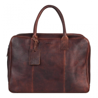 Kožená taška na notebook Burkely Worker 15,6" hnědá 79795620 TOTÁLNÍ VÝPRODEJ
