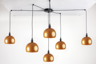 Závěsné svítidlo SPIDER Tester 6 NP zlato černé