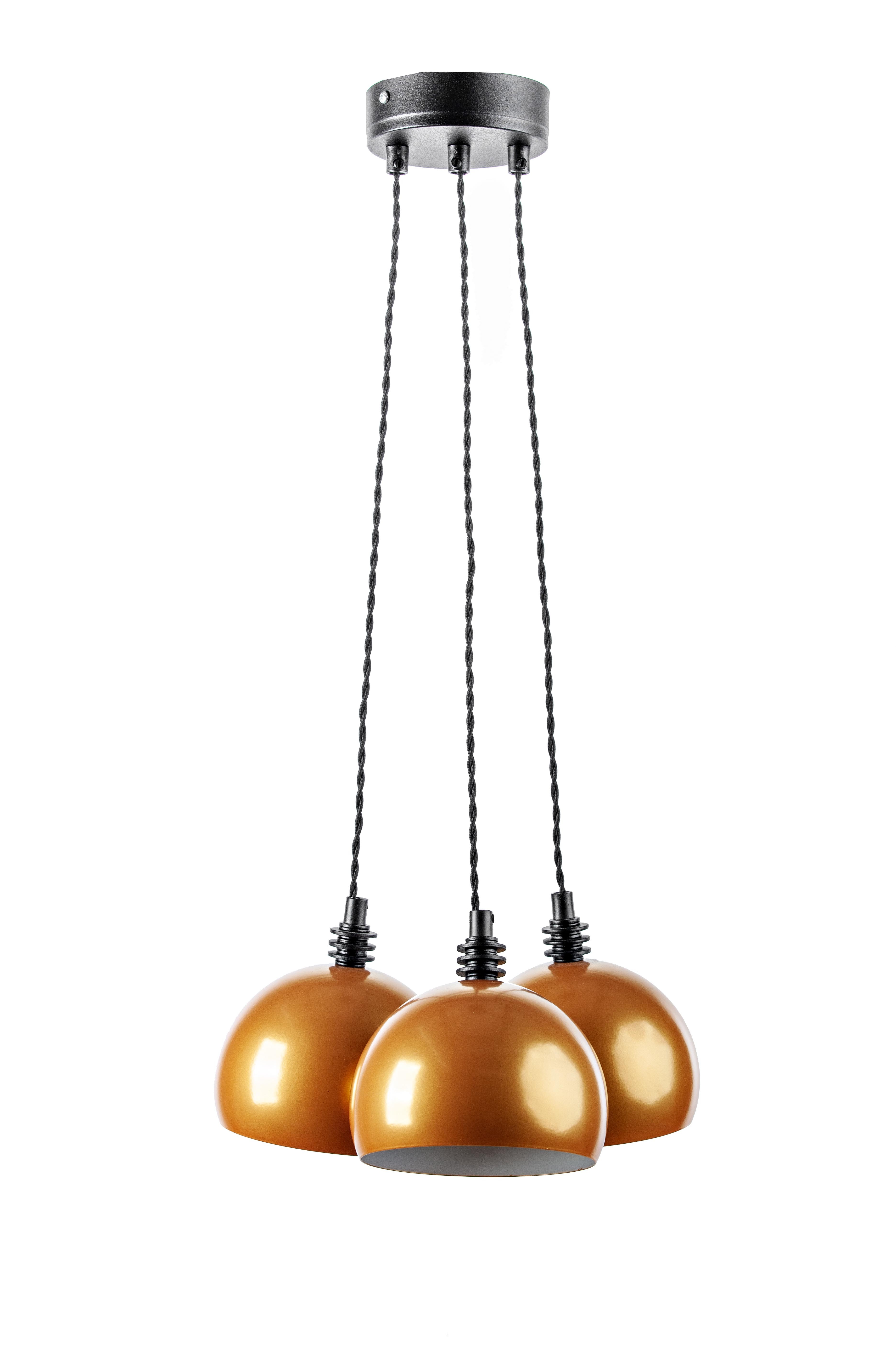 Závěsné svítidlo Tester 3L zlato černé