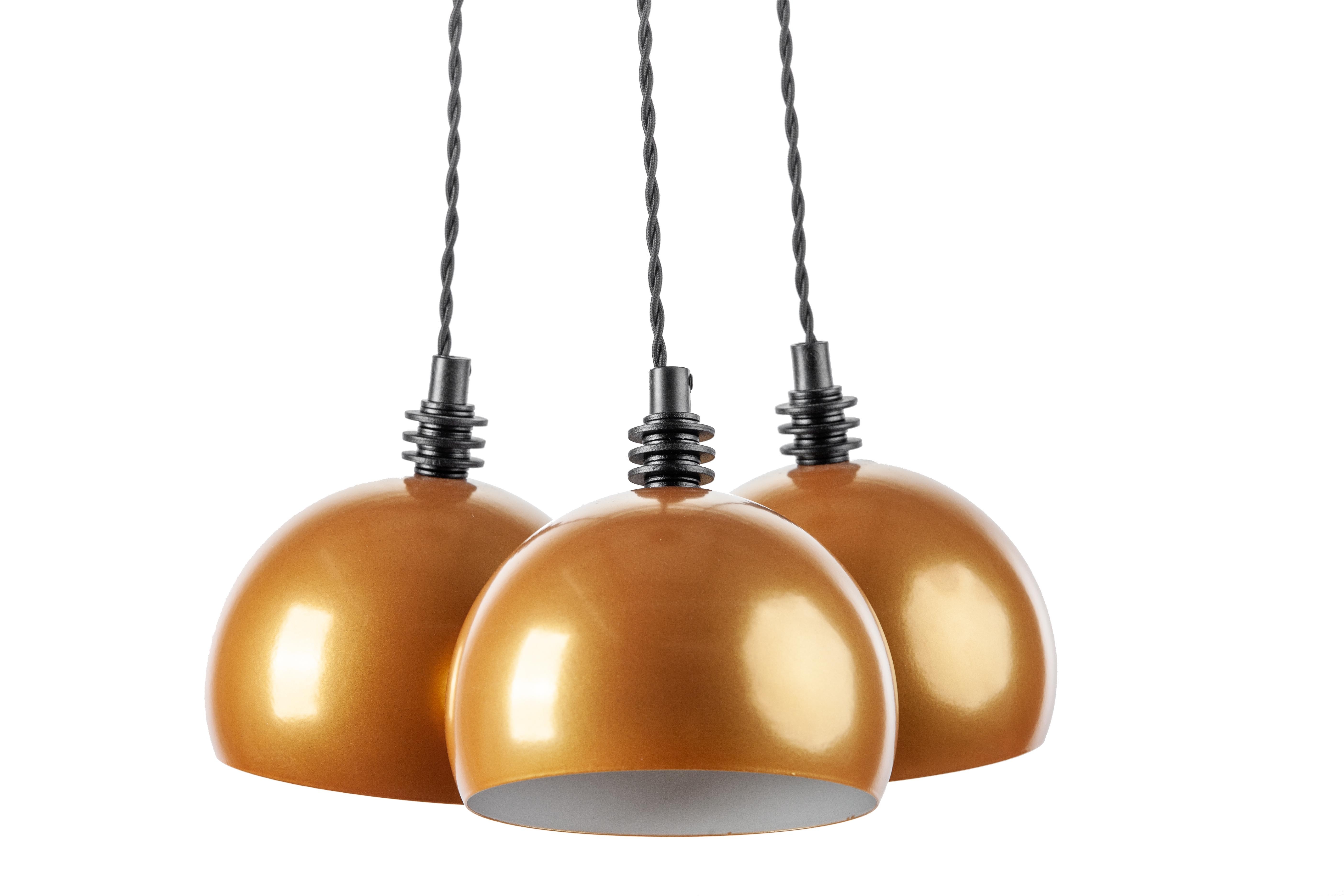 Závěsné svítidlo Tester 3L zlato černé